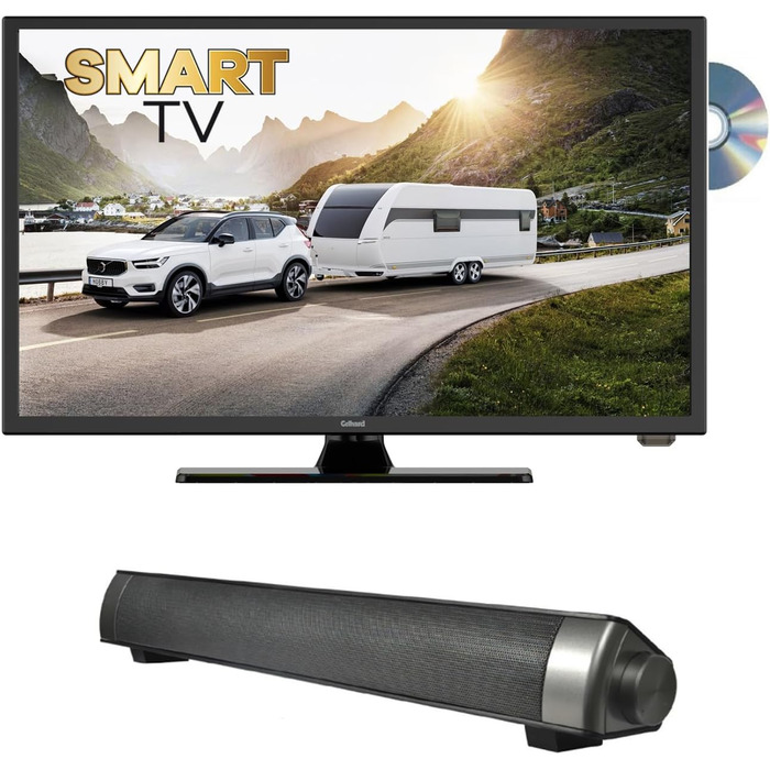 З DVD та Bluetooth DVB-S2/C/T2 для 12 В та 230 В WLAN, 1955 Soundbar LED Smart TV