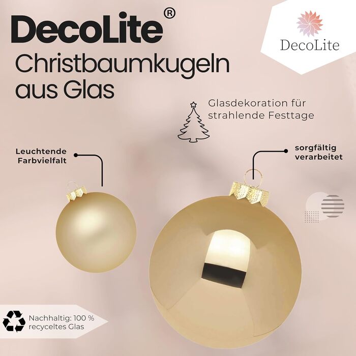 Різдвяні кульки набір з 30 шт DecoLite