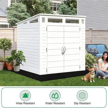 Килимок для навісу - водонепроникний килимок для зовнішнього складу 6 x 4 фути, килимок для меблів, що миється, з нековзною підкладкою