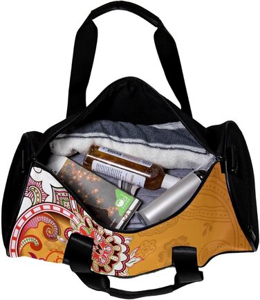 Спортивна сумка, маленька дорожня сумка, сумка для шопінгу та спорту для йоги, з абстрактним квітковим принтом (ромашки), сумка для фітнесу на відкритому повітрі, ручна поклажа