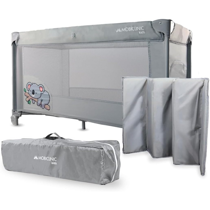 Люлька для подорожей, Автолюлька, 2 в 1, Надзвичайно компактно складається, Знімний матрацик, Mofli, до 15 кг, Дихаюча тканина, Бі