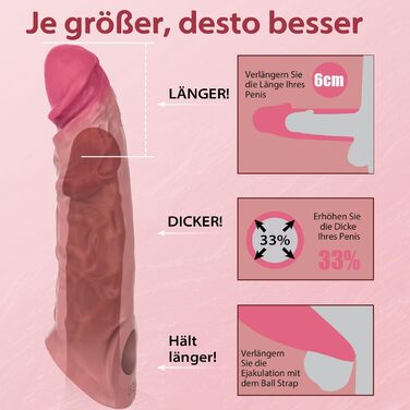 Реалістична пеніс-насадка DRAGOSTI для чоловіків