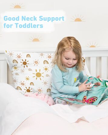 Подушка для немовлят в упаковці 2 шт. , 33 x 45 см, бавовна, подушка для немовлят для сну, можна прати в машині, дитяча подушка з