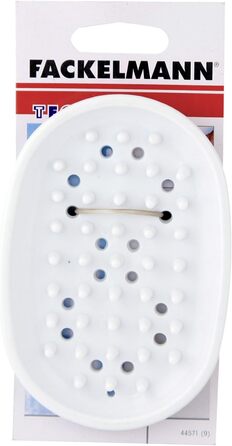 Мильниця TECNO, мильниця з пластику, з отворами для крапель (колір прозорий, білий - не вибирається), кількість