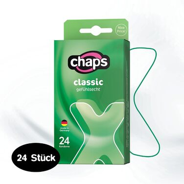 Презервативи chaps Classic Natural, тонкі, прозорі, 24 шт