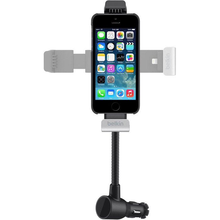 Автомобільний кредл Belkin для зарядки та навігації для iPhone 5/5s/5c, iPhone 6/6s, у комплекті з автомобільним зарядним пристроє