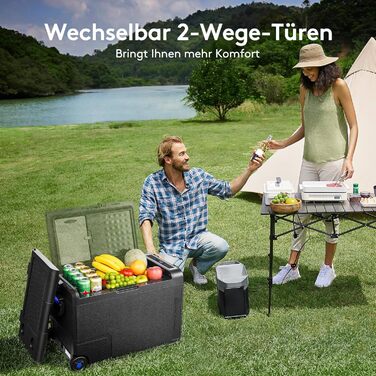 Компресор Cool Box 48L, 12/24V і 100-240V Cool Box електричний -20C до 20C, Cool Box автомобільний з підключенням USB, надійний ко