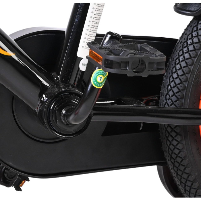 Дитячий велосипед Volare Strike 46 років Ручне та ножне гальмо Допоміжні колеса Захист ланцюга та світловідбивачі Подарунок для хлопчика, Зелений/Чорний, 12 дюймів