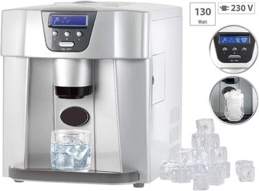 Льодогенератор Rosenstein & Shne машина для виробництва кубиків льоду EWS-2100 з дозатором кубиків льоду (льодогенератор, льодогенератор, форми для кубиків льоду)