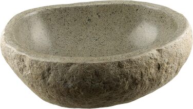 Ручний умивальник з натурального вулканічного каменю Андезит — 30 × (7–8) × 30 см, 9,5 кг