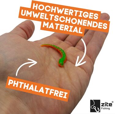 Приманки Zite Fishing Curly Viper Trout з м&39якого пластику, 8 шт. , 6,5 см - Змієподібна форелеподібна приманка, новий продукт рибальська приманка UL, обертова та серпантинова без фталатів та ручної роботи, різні розміри