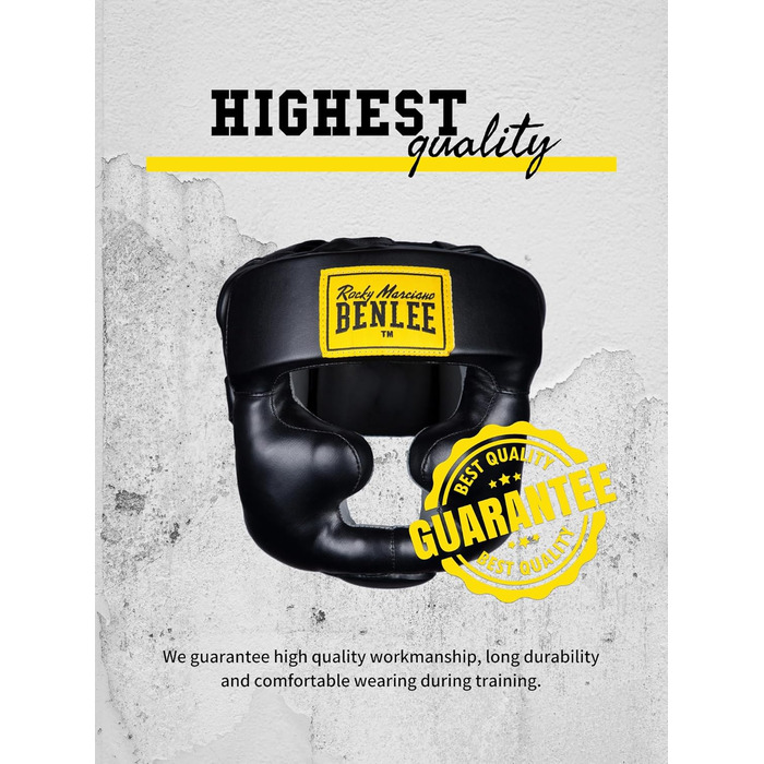 Захист голови BENLEE Rocky Marciano, повний захист, чорний, розмір S/M, одинарний