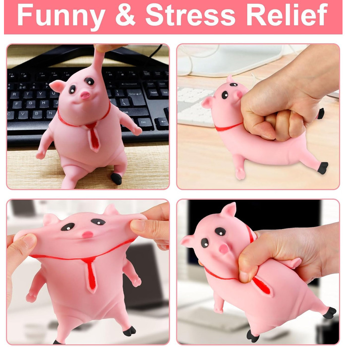 XIKTTK Anti Stress Pig Squeeze Toy, Toy Pig, Stress Ball Pig, Stress Pig, Pig to Hit, Angry Pig Adults Large, Anti Stress Pig Rubber XXL, XIKTTK Anti Stress Pig Squeeze Toy, Toy Pig, Stress Ball Pig, Stress Pig, Pig to Hit, Angry Pig Adults Large, Anti St