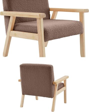 Дитяче крісло у скандинавському стилі з дерева, Ш 47 x Г 43,5 x В 50 см - ISAK Taupe