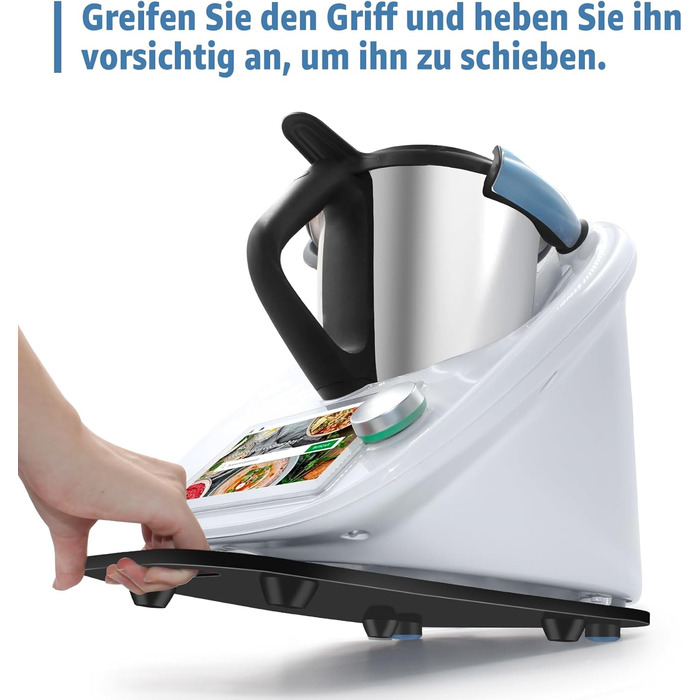 Розсувна дошка для Thermomix TM6, акрилова розсувна дошка для аксесуарів, швидкорухома дошка для кухонного комбайна Thermomix Vorwerk TM 6 Аксесуари Pad Board Acrylic Black