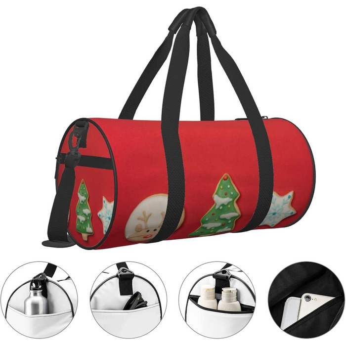 Велика дорожня сумка з написом З Різдвом, спортивна сумка для чоловіків та жінок, сумка для подорожей, спортивна сумка