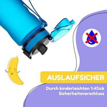 Пляшка для пиття schmatzfatz дитяча герметична 0,5 л, спортивна пляшка для пиття шкільна для походів та спортзалу, пляшка для води