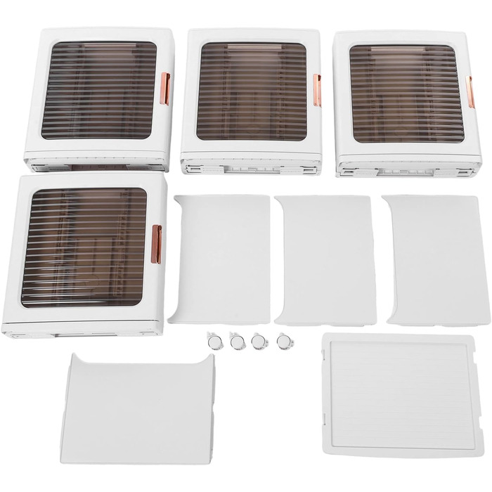 Шафа для зберігання HEEPDD, пластикова конструкція, 4-рівневий органайзер для спальні та офісу