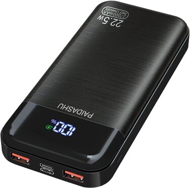 Зовнішній акумулятор для мобільного телефону PD20W Power Bank зі швидкою зарядкою USB C зі світлодіодним дисплеєм 3 виходи та 2 вх