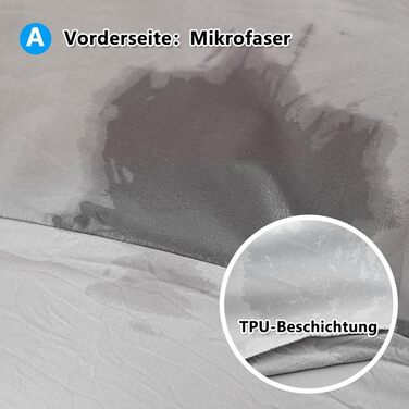 Водонепроникний підодіяльник, односторонній водонепроникний захисний чохол для дітей, людей похилого віку, домашніх тварин, собак, котів (сірий, 135 x 200 см) Сірий підодіяльник 135 x 200 см