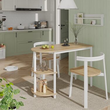 Кухонний стіл Vicco Freetown, дуб Goldkraft/білий, 110 x 50 см з відкритими полицями