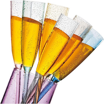 Загальні плаваючі келихи для шампанського, келихи для шампанського для басейну, 6 шт. акрилові келихи для вина, плаваючі флейти дл