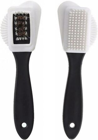 Щітка для взуття OUSIKA Brush, 3-стороння щітка для чищення взуття з нубуку S-подібна щітка для чищення взуття Аксесуари для догляду за взуттям Чорна щітка для взуття