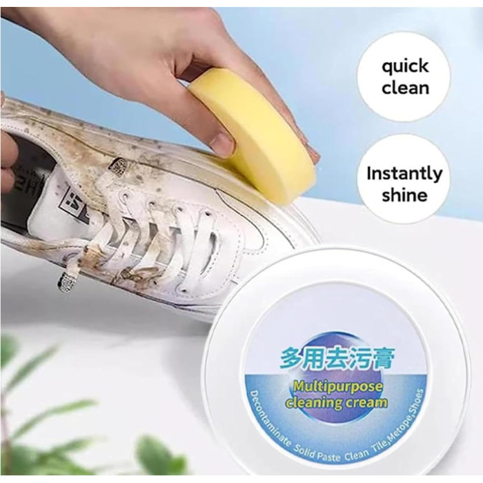 Білий крем для взуття White Shoe Cleaner White Shoes, для глибокого чищення спортивного взуття з брезенту та сітки 2 шт. и