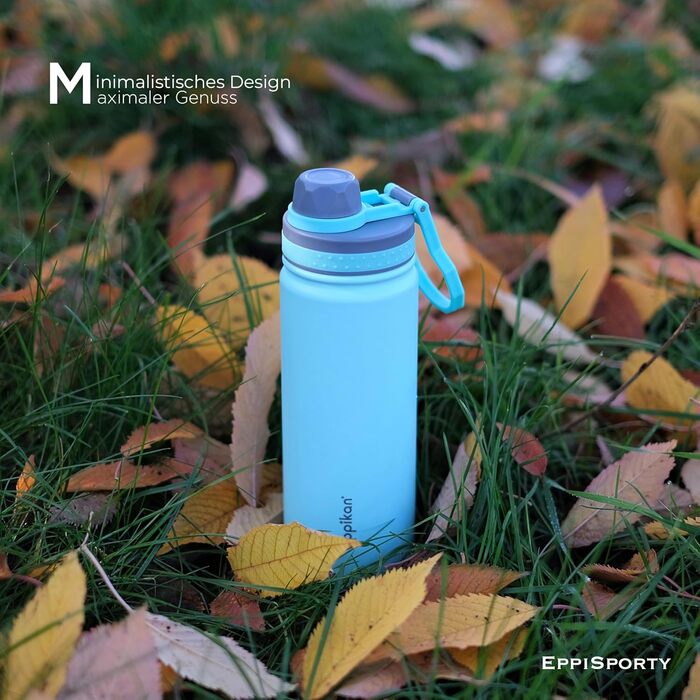 Термос EppiSporty-EPPIKAN 750 мл 100 герметичний Нержавіюча сталь Спортивна кришка Без BPA Для спорту/університету/школи Гарячий/холодний (пастельний фіолетовий) 750 мл