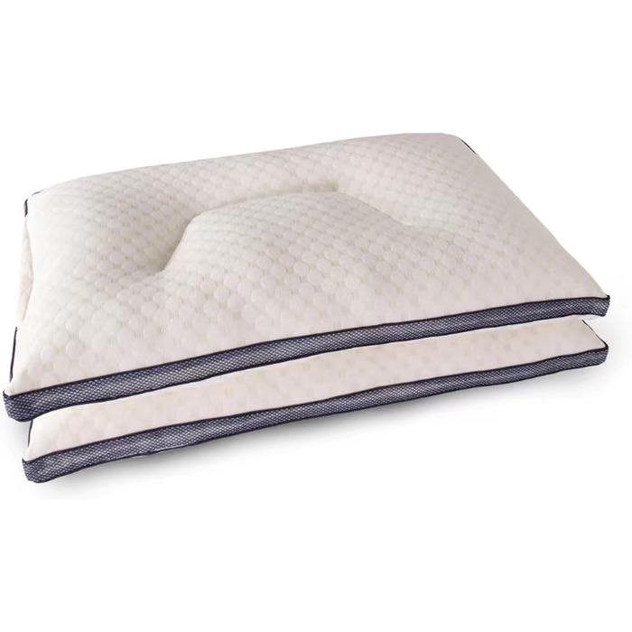 Подушка преміум-класу Mixibaby, 2 шт., 50 x 70 см, дихаюча, м&39яка, стьобана, для шиї, модель подушка для підтримки шиї