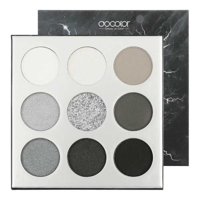 Палітра тіней Docolor Black Smokey Palette (9 відтінків)