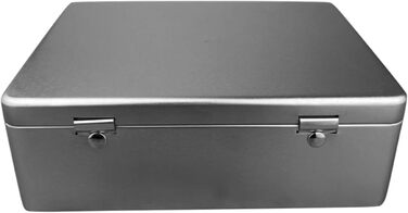 Чайний пакетик на 6 секцій - Плоска коробка для чайних пакетиків з кришкою відкидною - Порожня з 6 відділеннями - Зберігання чаю, чайна ємність, коробка для чайних пакетиків - Розміри (Д x Ш x В) 20,3 x 15,7 x 6,8 см