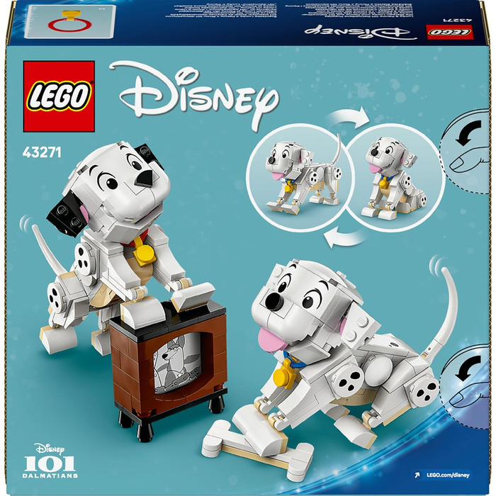 Конструктор LEGO Disney Lucky & Penny 101 Dalmatians 43271, 268 деталей, фігурки цуценят