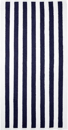 Рушник для басейну та пляжу, 100 бавовна, махрова тканина, смужки кабінки, м'який та поглинаючий, 76 х 152 см, 2 шт. и, темно-сині