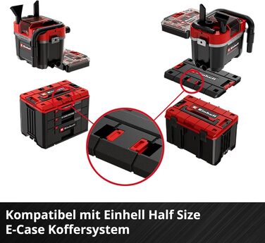 Професійний акумуляторний пилосос для вологого та сухого прибирання Einhell TP-VC 18/10 Li BL L-Solo (без акумулятора та зарядного пристрою)