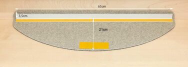 Килимки для сходів Kettelservice-Metzker Ramon MW Half Round в різних варіантах набору 65x23,5 см Антрацит 15 шт. 15 шт. Антрацит
