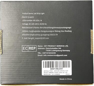 Світлодіодна стрічка Q.Laomi IP65 Водонепроникна світлодіодна стрічка Світлодіодна стрічка, 220 В 230 В світлодіодна стрічка з вимикачем, (білий, 2 м)