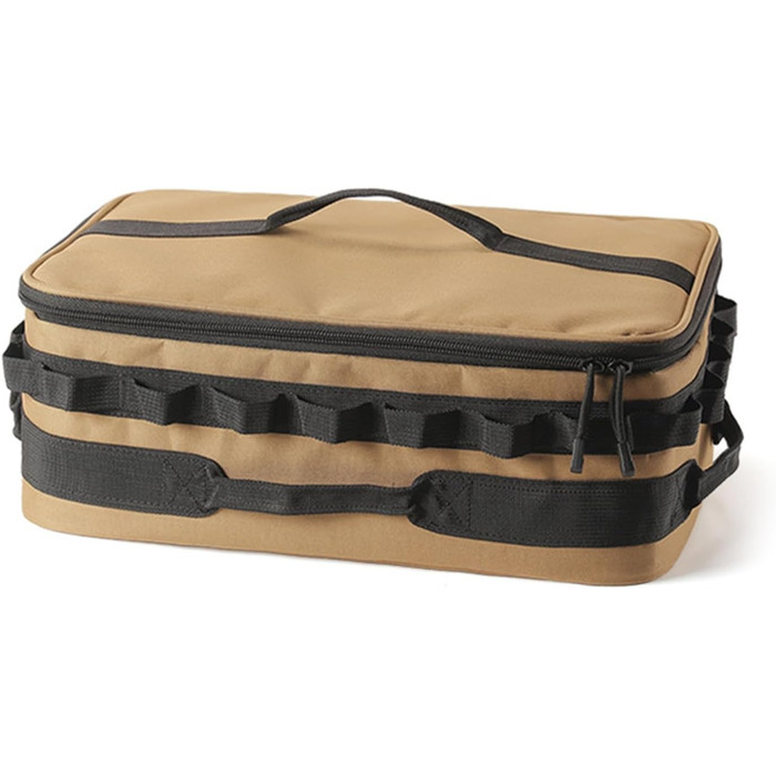 Сумка для кемпінгового посуду, портативна, водонепроникна, для плити, сумка на бак, для активного відпочинку, для пікніка, для посуду, органайзер для кемпінгового посуду, сумка-органайзер, чорна