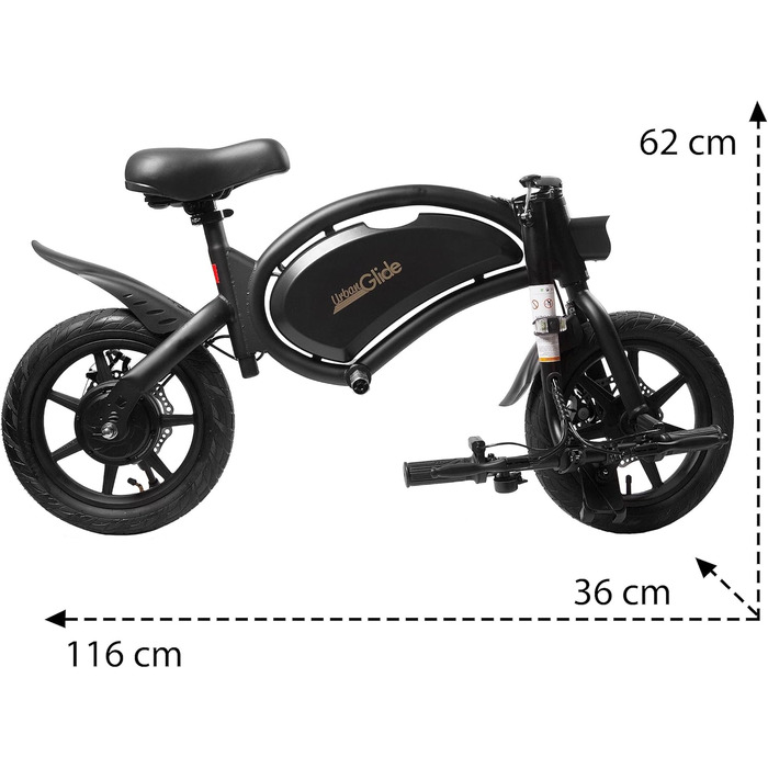 Електровелосипед-балансир Glide, чорний