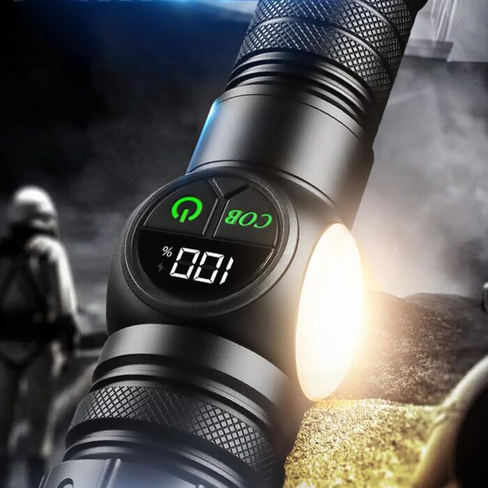 Міцний ліхтарик, багатофункціональний ручний ліхтарик, 4,2 x 17,6 см, міцний, ліхтарик на батарейках із ремінцем на зап&39ястя, аксесуар для роботи на свіжому повітрі, для походів, кемпінгу, полювання