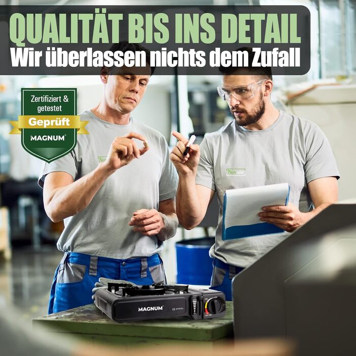 Газова плита MAGNUM з 4 газовими картриджами - Кемпінгова плита з газовими картриджами - Газова плита для кемпінгу