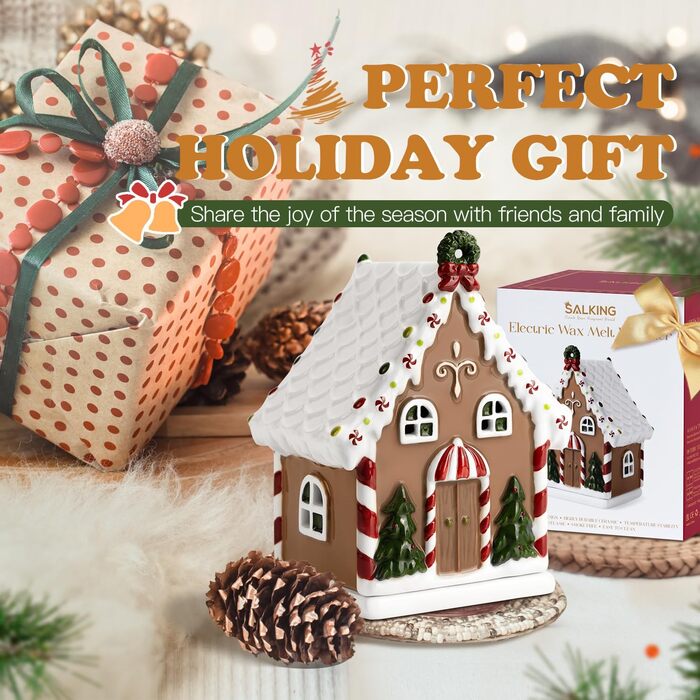 Електричний воскогрій для ароматизованого воску, святкових прикрас, воскоплаву, зимового ароматизатора для ароматерапії, свічкового воску, масляного пальника