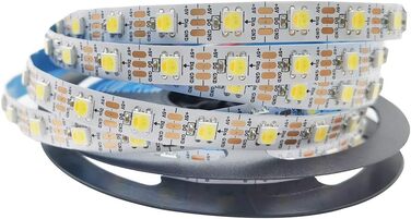 Світлодіодна стрічка Vrabocry SK6812 WWA Pixel 5M 5V 30 60 144 LEDs/M Програмована адресна одиночна WS2812B тепла біла біла бурштинова стрічка (5M 60LED на метр)