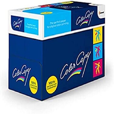 Кольоровий папір для лазерного копіювання, некрейдований, 100 г/м, A4, картонна упаковка 5 x 500 аркушів, 12320, A4 210 x 297 мм, 100 г, білий