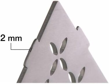 Кутова полиця SHELF-S3 Wave з матової нержавіючої сталі