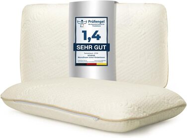 Дитяча подушка VITAPUR MemoDream Junior, піна з пам'яттю, гіпоалергенна, м'яка, можна прати, kotex-100, від 3 років, 30 х 50 х 9 с