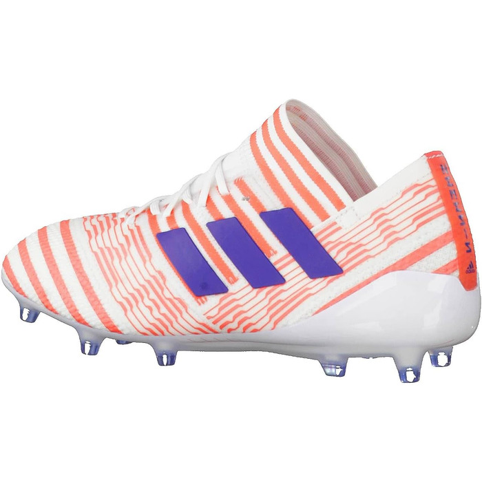 Жіночі футбольні бутси adidas Nemeziz 17.1 FG, розмір 38 EU, білі, чорний колір Mystery Ink, легкий кораловий