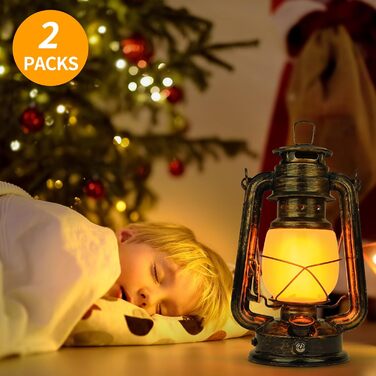 Світлодіодні старовинні ліхтарі, 2 шт. реалістичний мерехтливий полум&39яний підвісний ліхтар із сенсорним вимикачем, зарядка через USB, антикварний металевий ліхтар для приміщень, відкритого саду, кемпінгу, патіо, ганку