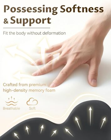 Подушка для сушіння, подушка для частішого сушіння, інтенсивніша та легша, кут 27, ідеальне положення, м&39який матеріал з піни з ефектом пам&39яті, для хребта в усіх положеннях тіла (A)