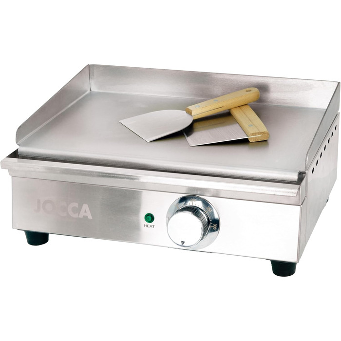 Електрична сковорода Jocca для професійної кухні Теппаньякі Настільний гриль Підходить для внутрішнього використання Нержавіюча сталь Управління термостатом 41,1 * 29,7 * 18,5 см